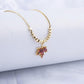 Leaf Necklace, Beaded Chain Necklace For Women Gold Plated Pendant Necklace Rhinestone Choker Necklace Simple Dainty Trendy Thanksgiving fall Necklace Jewelry Gift