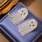 Ghost Earrings For Women, Silvery Dangling Tassel Earring With Cubic Zirconia Lovely Halloween Jewelry Gift