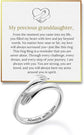 Hug Ring For Granddaughter, Silver Ring For Women With “Always With You” Adjustable And Non Tarnish Minimalist Birthday Jewelry Gift