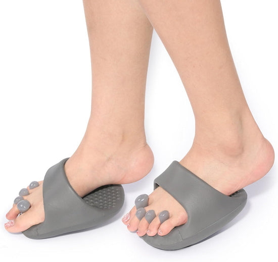 O Type Leg Corrector Correction Insole Eight Inside Outside Correction Feet Massager, Gray