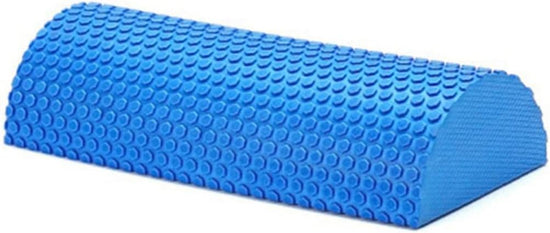 Half Round Foam Roller, Yoga Foam Roller for Pain Relieved, Muscle Massage, Physical Therapy (Blue)