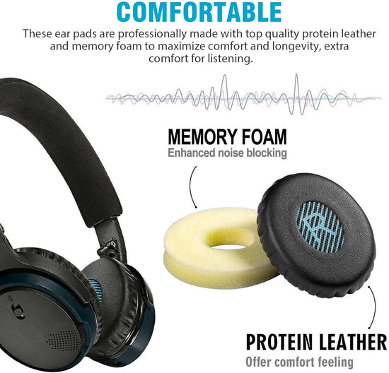 Replacement Ear Pads for Bose Sound True & SoundLink Wireless Headphones Memory Foam On-Ear Headphone Earpads Cushions for Bose OE2 OE2i
