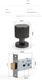 [Special for Invisible Doors] Black Minimalist Invisible Door Lock Hidden Single-Sided Handle Secret Room Secret Door Background Wall Lock(Black)