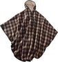 Wheelchair Blanket Adult Fleece-Lined Cape with Hood, Winter Poncho Coat for Women and Men, Warm Blanket
