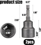 2 Pack RV Scissor Jack Socket, Camper Travel Trailer Jack Drill Adapter, 19mm Hex Drive, 1/4 Inch Hex Shank