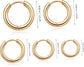 Healifty 15 Pairs Titanium Steel Hoop Earrings for Men Multi Multi Color Gold Silver Black Fashionable Circle Piercing Jewelry for Daily Wear Parties and Gifts