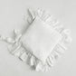 Farmhouse Indoor Chair Cushions for Dining Non-Slip Rocking Chair Cushions with Zipper Ruffled Cotton Seat Cushion for Kitchen White Retro Chair Pads with Ties 14.5&