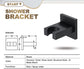 Wall Mounted Bracket for Handheld Shower Head Multicolor Adjustable Holder Design To Meet Any Space Bathroom Showering Spraying Angle Chrome,Brushed gold