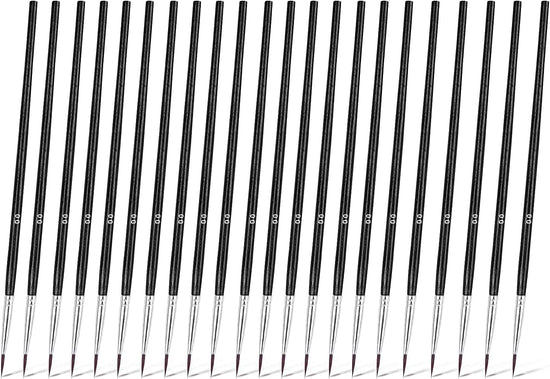 Detail Small Paint Brushes,  60Pcs Miniature Paint Brushes Tip Brushes Set Tiny Painting Brushes Size00 Paint Brushes Kit for Acrylic Watercolor Oil Model Nail Art (Black)