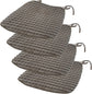Set of 4 Chair Cushion with Ties for Dining Chairs [45x47cm] Non Slip Kitchen Dining Chair Pad and Seat Cushion with Machine Washable(@6)