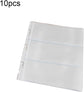 10 Sheets 3-Pocket Clear Paper Bill Holder Stamp Coin Collector Loose Leaf Sheet Collecting Album Page Random