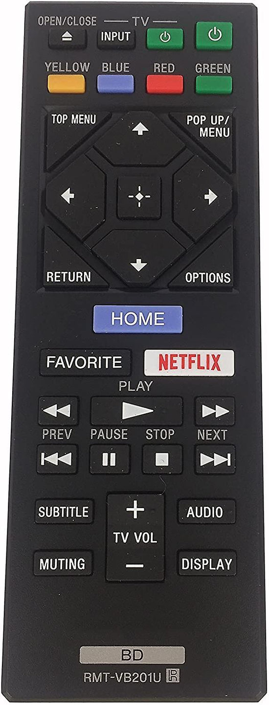 RMT-VB201U Remote Control for Sony Blu-ray DVD Player Remote Control BDP-BX370 BDP-S1700 BDP-S3700