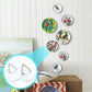 50-Pack 1\" Invisible Adhesive Hangers, Self-Adhesive Vertical Wall Plaque Hangers, Wall Plaques for Plates, Pictures, Decorative Art (White)