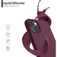 iPhone 13 Case Liquid Silicone Ultra Thin Full Coverage Shockproof Protective Soft Case for 6.1 Inch Red Wine