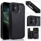 iPhone 12 - Practical and stylish case with card holder Rose gold