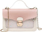 Pink Stars Handbag for Girls - Detachable Chain - Three Compartments - Large Capacity - Handbag