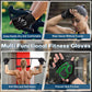 Fitness Gloves - Sports Gloves - Fingerless Gloves - Running Gloves - Unisex - Breathable and comfortable - With wrist support - Suitable for weightlifting, cycling, rowing and fitness training - Black, size L