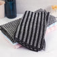 Back Scrubber Set | 2-Piece Exfoliating Shower Towel | Extra Long Exfoliating Washcloth for Men and Women - Scrub Cloth for Body Cleansing and Massage (Black-A)