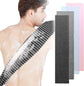 Back Scrubber Set | 2-Piece Exfoliating Shower Towel | Extra Long Exfoliating Washcloth for Men and Women - Scrub Cloth for Body Cleansing and Massage (Black-A)