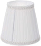 Lampshade - Table Lampshade - White Pleated Tubular Lampshade - Small - Suitable for Table Lamps and Floor Lamps - 13.5x10cm