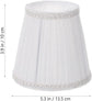 Lampshade - Table Lampshade - White Pleated Tubular Lampshade - Small - Suitable for Table Lamps and Floor Lamps - 13.5x10cm