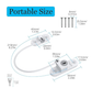 Window Locks - 4-pack window locks, window stops, child-proof window locks, door locks - White
