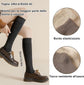 4 pairs of knee socks for women - winter socks - thermal socks for women - knitted socks - winter socks and boots - black/dark gray/coffee/oatmeal - sizes 35-40