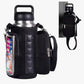 Magnetic Sports Bag with Adjustable Shoulder Strap - Includes Water Bottle Holder and Pocket - for Sports, Workouts, Travel & Work（Black）