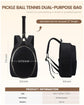 Backpack - Tennis Shoulder-Crossbody Bag - Sports Bag - Waterproof Racket Bag - Suitable for Pickles and Badminton - Off-White