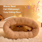 Cat Bed - Cave Cat Basket - Winter Sleeping Bag for Pets - Soft Plush Cat Bed - Suitable for Indoor Cats, Kittens and Dogs (Beige, L-54*45cm)