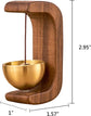 Wind Chime - Magnetic Wind Chime - Wooden Doorbell - Wooden Shop Bell - For Opening Doors (Dark Brown)