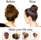 Scrunchies - 2 Medium (3 inch/Brown) - Easy-to-use loop scrunchies - Great for short and fine hair