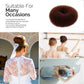 Scrunchies - 2 Medium (3 inch/Brown) - Easy-to-use loop scrunchies - Great for short and fine hair