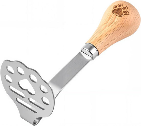 Potato Masher - Mini Avocado Masher - Small Food Masher - Made of high quality stainless steel - Flat handle that can be tilted on a table - 15 cm