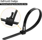 100 12" Colorful Reusable Cable Ties - Heavy-duty reusable cable ties - Self-locking nylon cable ties with a tensile strength of 50 lb - Suitable for garden, plants, home and office