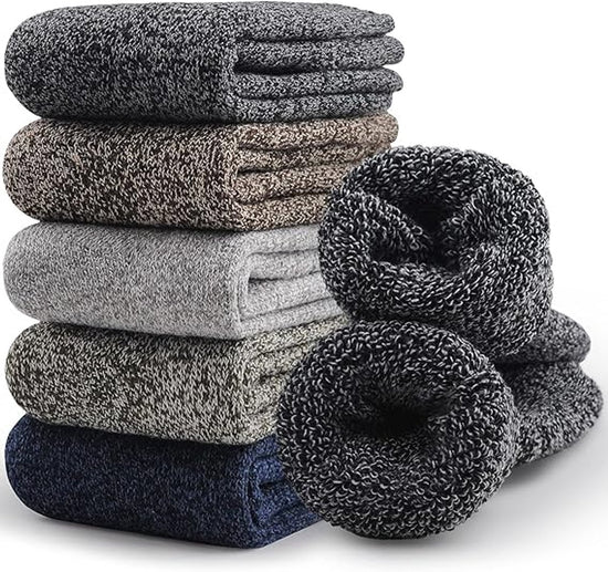 Socks - (Pack of 5) - Lounge Socks - Lounge Socks for Men - Warm Winter Socks for Men - Warm and Breathable - Men&
