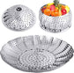 Vegetable Steamer Basket - Collapsible Steamer Basket - Stainless Steel Foldable Steamer Basket - For Cooking Food - Expandable, Suitable for Pots of Different Sizes (13.5cm to 21.8cm).