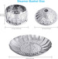 Vegetable Steamer Basket - Collapsible Steamer Basket - Stainless Steel Foldable Steamer Basket - For Cooking Food - Expandable, Suitable for Pots of Different Sizes (13.5cm to 21.8cm).