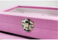 Jewelry Box - Jewelry Box with Glass Lid and Lock - 9 Compartment Jewelry Organizer - Suitable for storing earrings, bracelets and women&