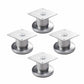 Adjustable Cabinet Legs - 4 Adjustable Furniture Legs Made of Stainless Steel (Silver) (3.8cm)