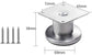 Adjustable Cabinet Legs - 4 Adjustable Furniture Legs Made of Stainless Steel (Silver) (3.8cm)