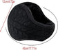 Earmuffs - Fleece Earmuffs - Knitted Earmuffs - Earmuffs for Adults - Warm Earmuffs - Warm Winter Earmuffs - Foldable - Unisex, Suitable for Outdoor Activities (Black)