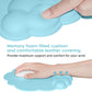 Mouse Pad - Mouse Pad with Wrist Rest - Ergonomic Mouse Pad - Mouse Pad with Leather Surface, Suitable for Computers, Laptops, Office, Home and Travel, with Non-Slip Bottom - Blue