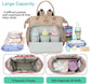Convertible Diaper Bag - Wide Opening - 14 Pockets - Stylish - Baby Changing Bag - with Stroller Buckle - Diaper Bag - Waterproof (Off-White)