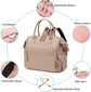 Convertible Diaper Bag - Wide Opening - 14 Pockets - Stylish - Baby Changing Bag - with Stroller Buckle - Diaper Bag - Waterproof (Off-White)
