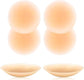 Nipple Covers (Set of 4) - Reusable Nipple Covers - Invisible Silicone Nipple Covers - Nipple Covers - Silicone Nipple Covers - Suitable for backless, low-cut evening dresses, wedding dresses and slip dresses - Beige - Medium