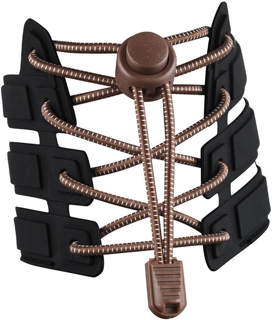 Sneaker Laces 120CM suitable for Sneakers - Elastic laces without a knot - Suitable for students and adults - With strong buckle and quick-release function (Coffee)