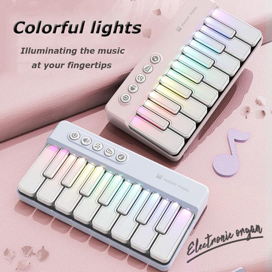 Mini Keyboard Piano - Piano for Kids - Toys for Children - Educational Toys - Portable Pocket Piano - Pink
