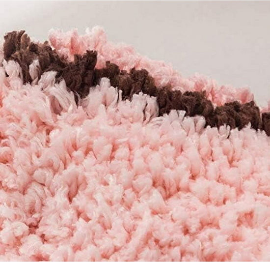 17.7*25.6in Thick and soft pink bath mat with pig motif - bathroom showroom - non-slip bath mat -  home decoration - (sleeping pig)