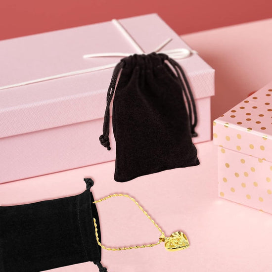 10-pack jewelry pouches - velvet - drawstring gift bags - drawstring bags - 9 cm x 7 cm